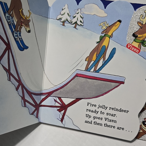 Dan Dee Christmas Santas Reindeer Plush Vixen BONUS 8 Jolly Reindeer board book - Picture 10 of 12
